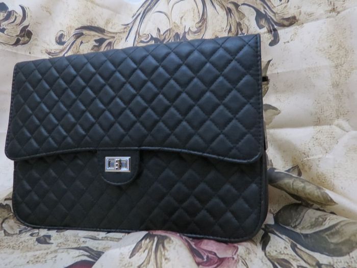 🖤 Sac bandoulière GLO Si&Si noir matelassé – grand format & ultra chic 🖤 - photo numéro 2