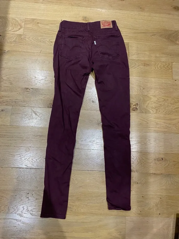 Jean 710 super skinny Bordeaux en 26 - photo numéro 2