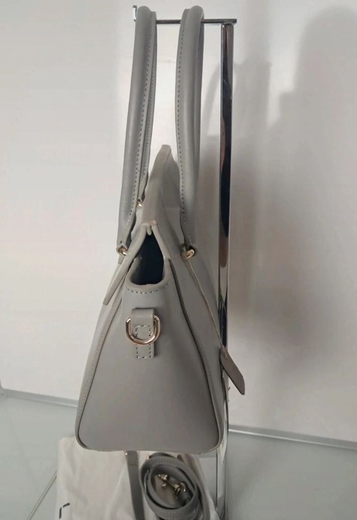 Lancaster sac à main sacoche porte document cabas bandoulière en cuir gris été neuf - photo numéro 6