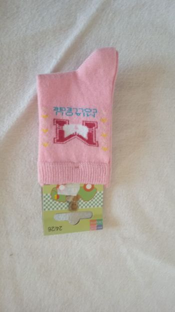Chaussettes rose fille 3 ans 24/26