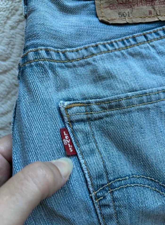 Jean Lévis 501 homme coupe droite straight leg bleu effet délavé taille W30 M/40 L/34 Y2K - photo numéro 3