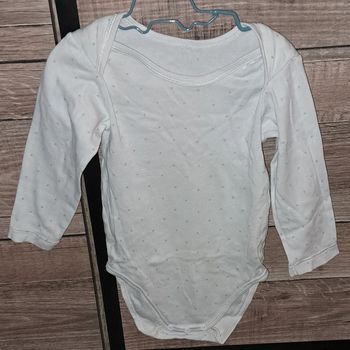 Body blanc manches longues 18 mois