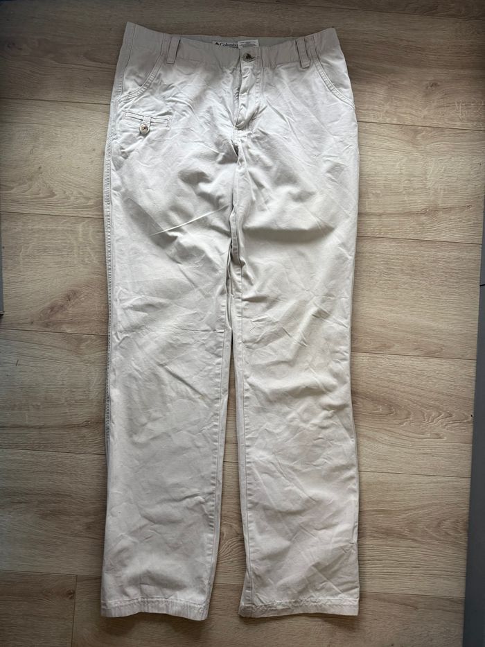 Pantalon Chino Columbia – Beige Pierre – 100% Coton – Taille 38 (US 6)