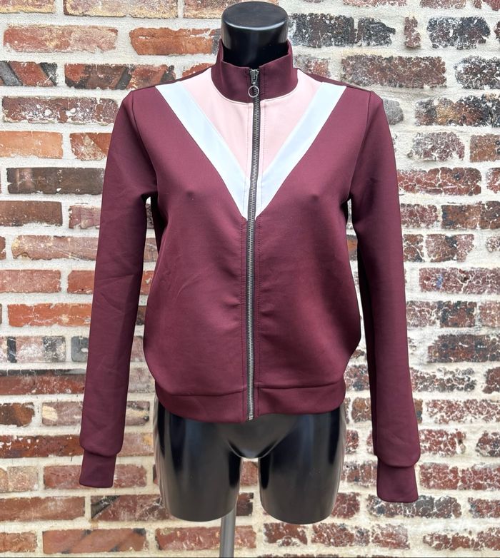 ❤️ Veste zippée bordeaux – T36 – Kiabi