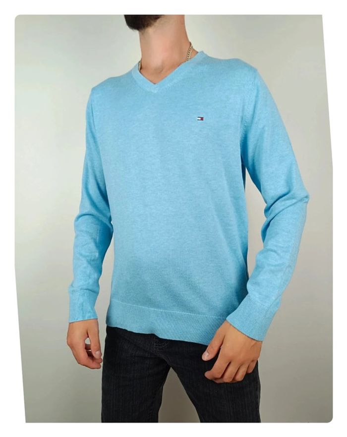 Sweatshirt Pull Tommy Bleu Ciel Tommy Hilfiger Pullover Blue/bleu