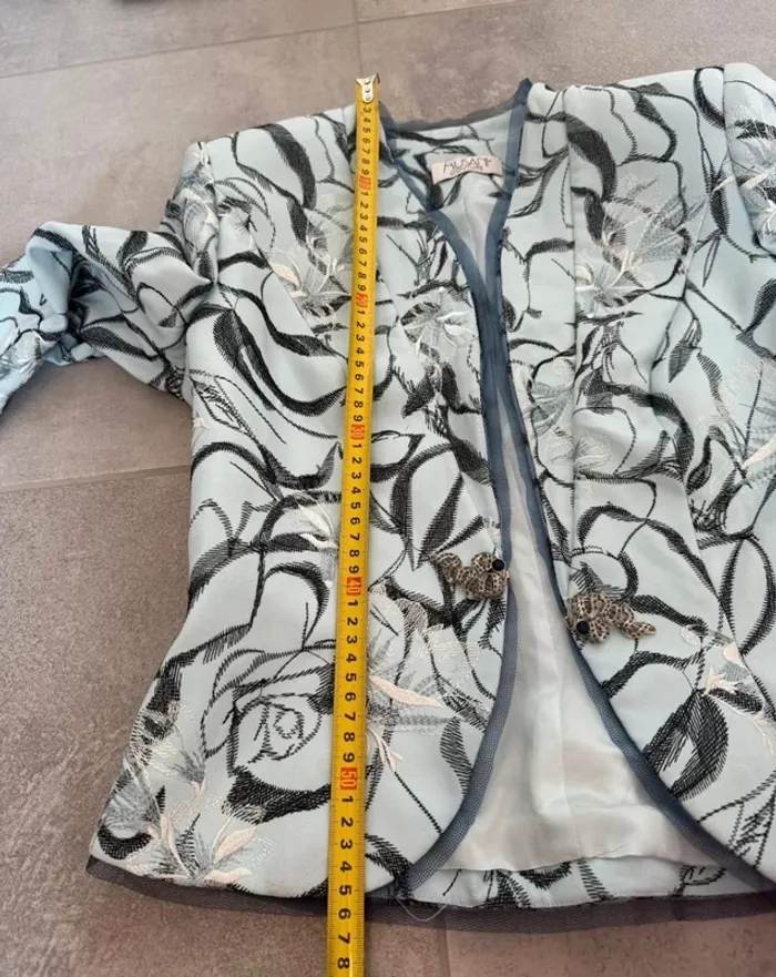 Magnifique veste blazer Musani couture bleue taille 38 neuve avec étiquette - photo numéro 11