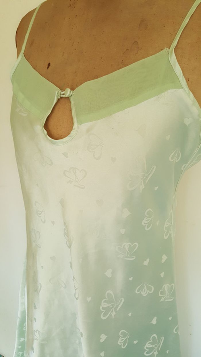 Duo nuisette + peignoir satin taille L - photo numéro 3