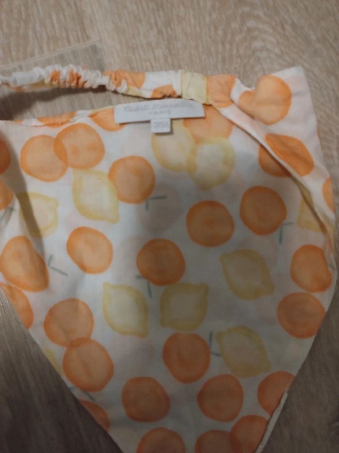Robe d'été citrons avec sa culotte et son fichu Cadet Rousselle - photo numéro 5