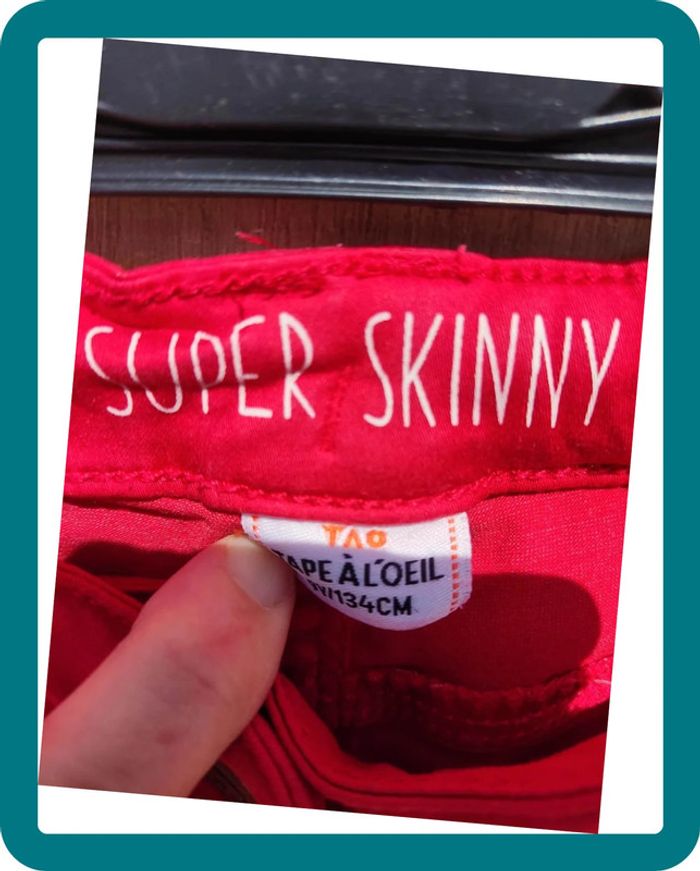 Jeans rouge Tao Tape à l'oeil 9 ans - photo numéro 7