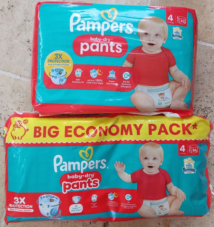 Couches Pampers pants taille 4, 9-15 kg