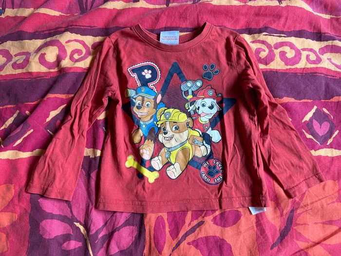 Tee shirt manches longues pat patrouille 3 ans