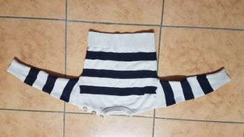 Pull garçon 3 ans blanc rayé bleu Orchestra