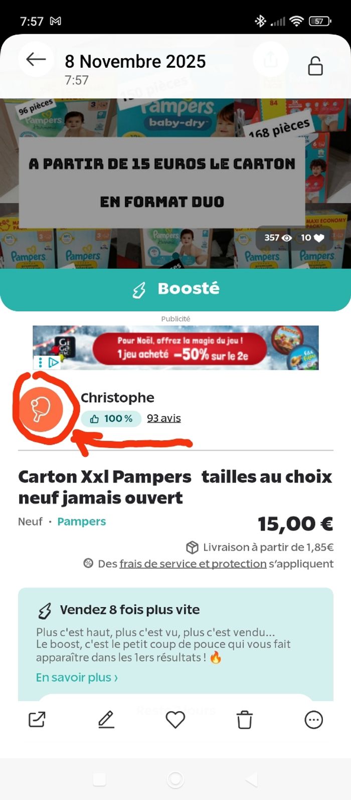 Pack l Pampers   tailles et ref au choix neuf jamais ouvert - photo numéro 2