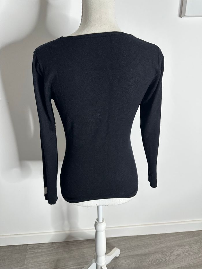 Pull papillons noir et blanc UJA T36 S - photo numéro 2