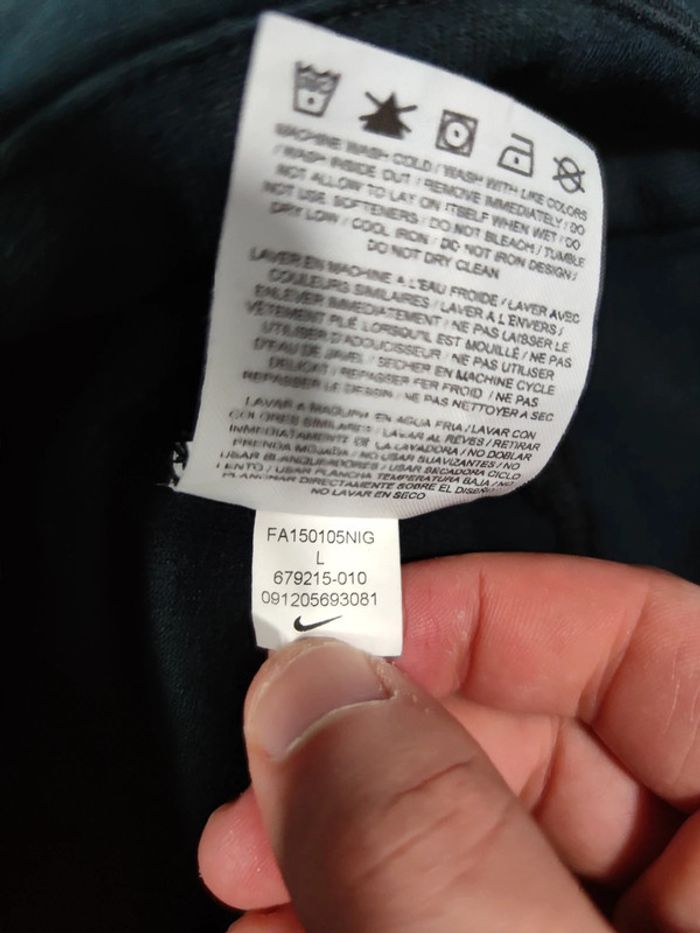 Sweat à Capuche Cagoule Nike Noir Taille L Enfant - photo numéro 7