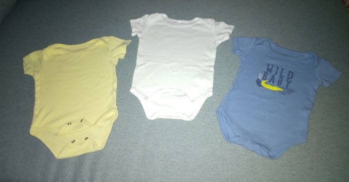 Lot 3 body courtes manches 12mois en TBE