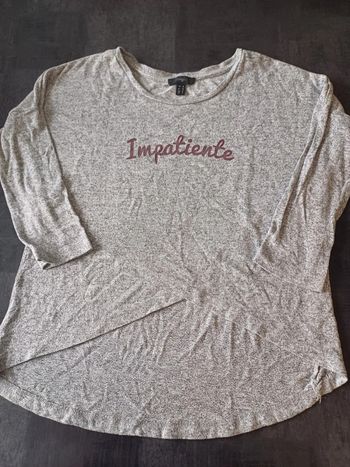 Pull léger gris chiné
