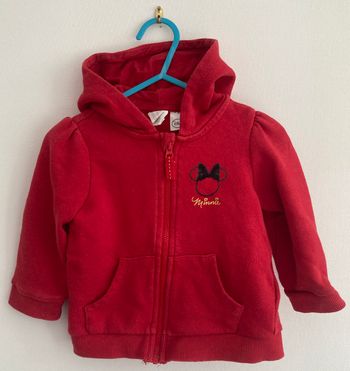 gilet à capuche zippée Minnie Disney taille 9/12 mois