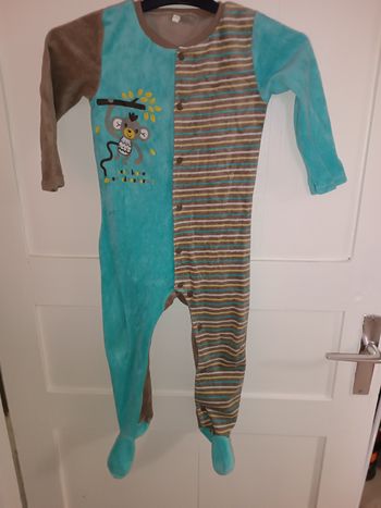 Pyjama pyjamas velours 1 pièces