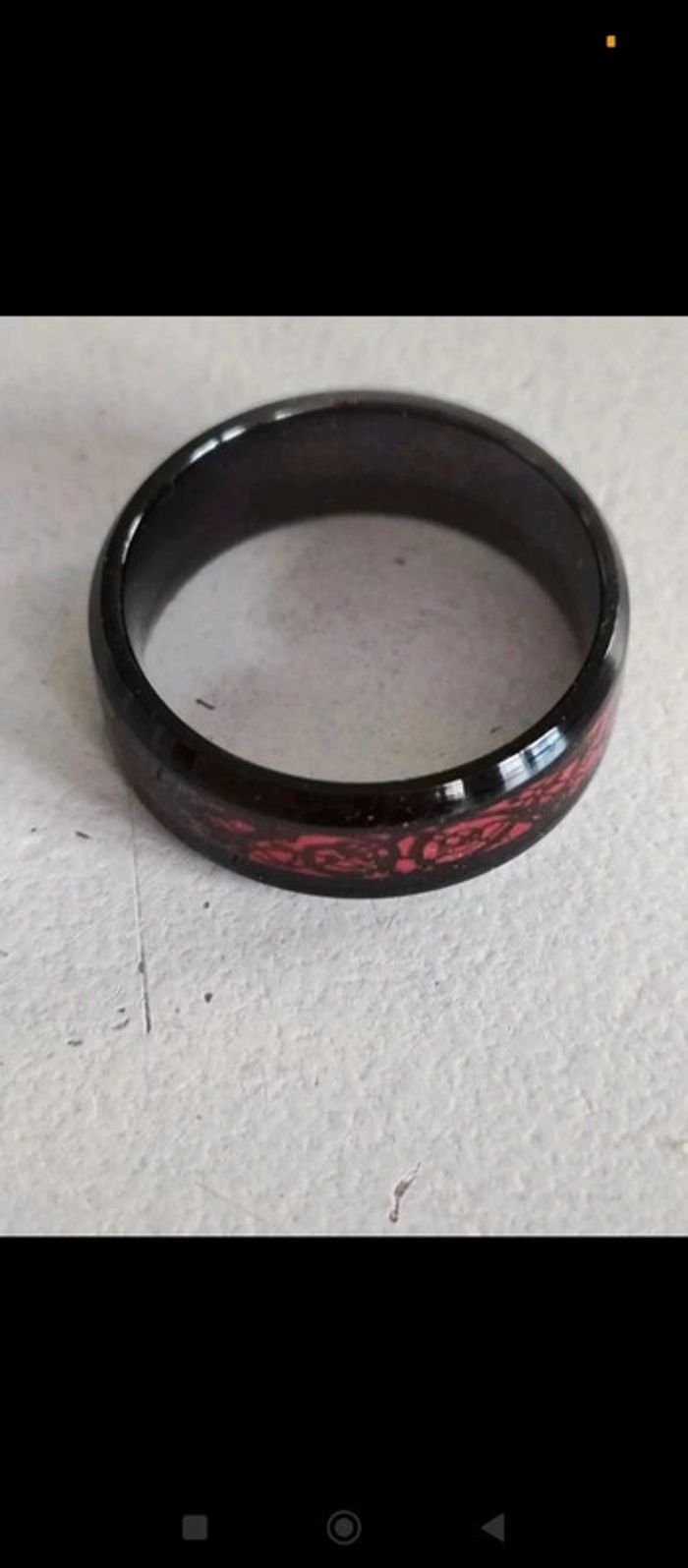 Bague rouge et noir pour hommes - photo numéro 3