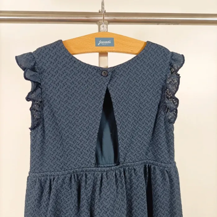 Robe bleue fille 8 ans CMT Collection, sans manches, volantée et texturée A1111 - photo numéro 8