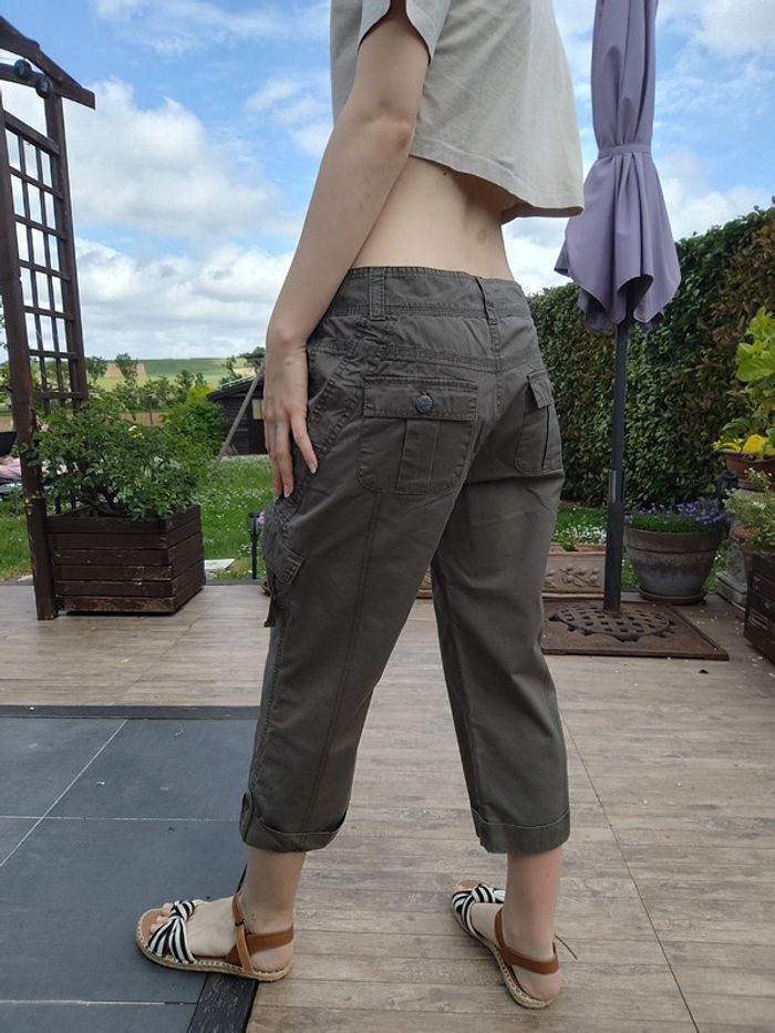 Pantacourt kaki taille basse T40 - Woman - photo numéro 4