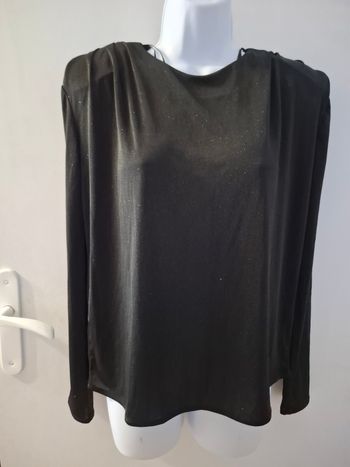 Blouse mango noir scintillante taille 36 neuf avec Étiquette