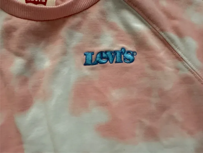 Sweat rose et blanc Levi's fille 10 ans - photo numéro 2