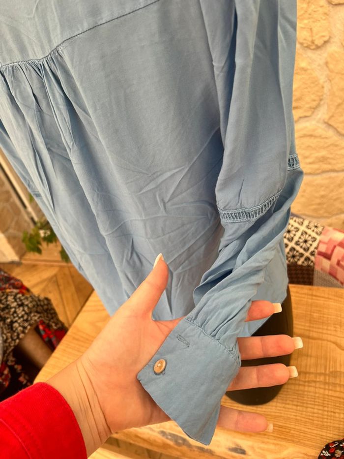 Chemise chemiser so sweet bleu clair taille M 38 femme broderies - photo numéro 6