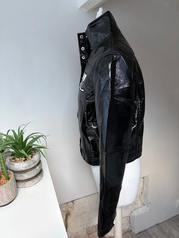 Veste Courrèges iconique en vinyle noir – Taille L (convient à un 38) - photo numéro 6