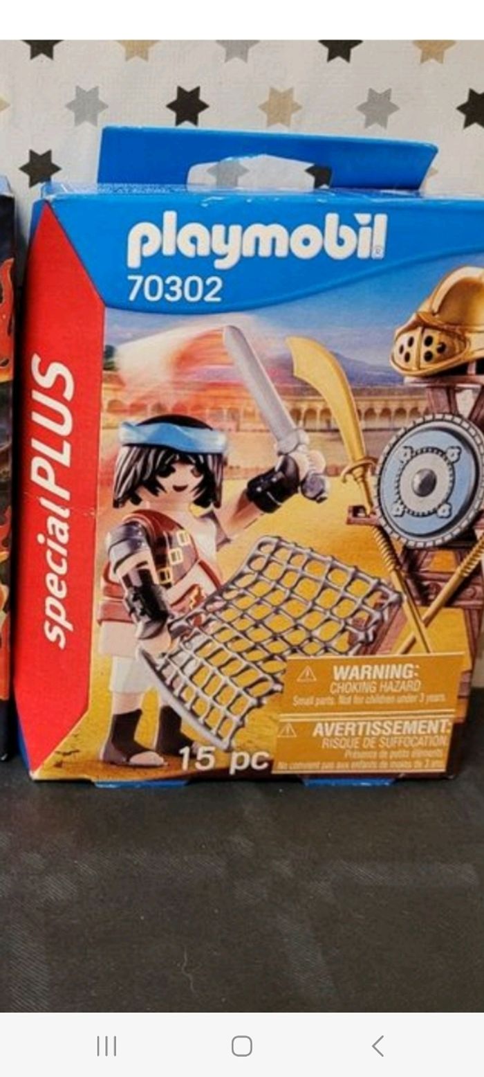 Lot de 2 boîtes playmobil  70429 pompier + 70302 gladiateur - photo numéro 3