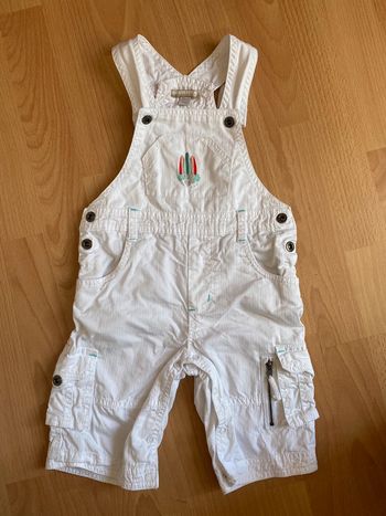 Belle salopette légère d’été blanche Orchestra T. 23 mois/86 cm garçon TBE