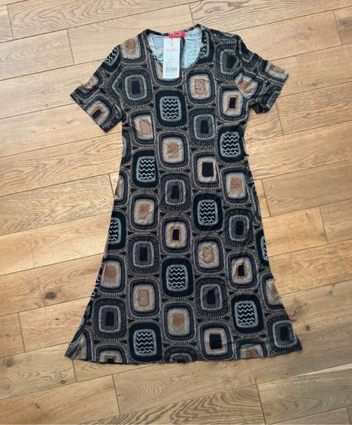 Robe style ethnique - Marron et noir - Griffon - T.36