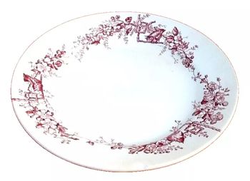 Plat de service (grand modèle)  Faïences Porcelaines Cristaux  Grand Dépôt Emile Bourgeois