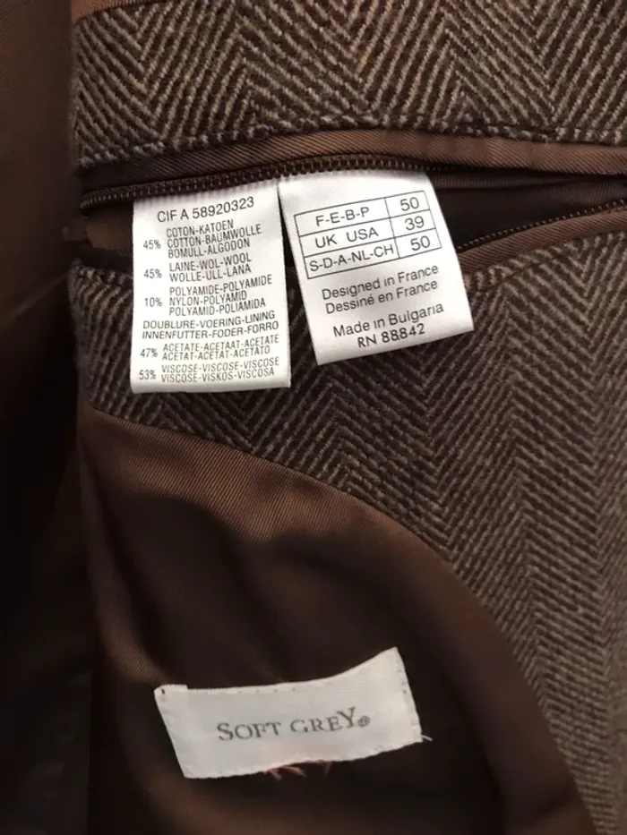 Manteau homme mi-long en lainage à chevrons - photo numéro 7