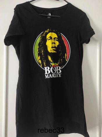 T-shirt Bob Marley Zion noir