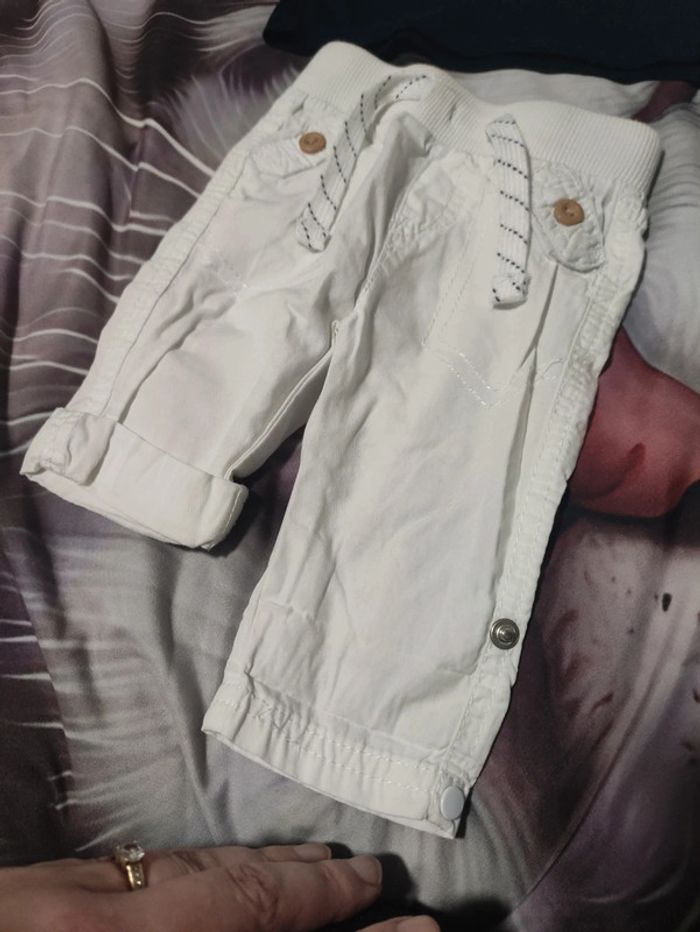 Ensemble garçon T-shirt (papa) pantalon 3 mois - photo numéro 2