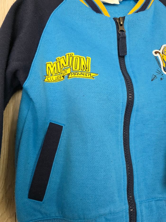 GILET GARÇON MINIONS MINIONS BLEU TURQUOISE /BLEU MARINE 3ANS MARQUE DESPICABLE ME MINIONS MADE - photo numéro 3