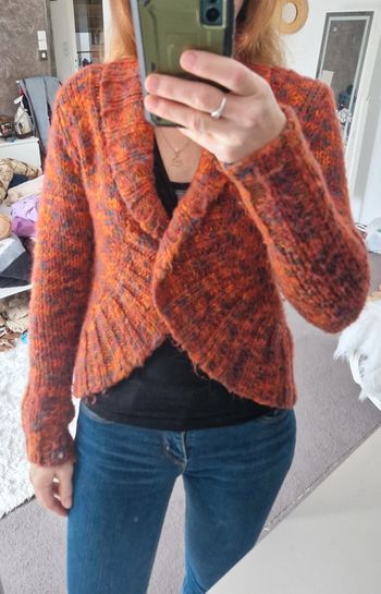 Pull hiver couleur rouille