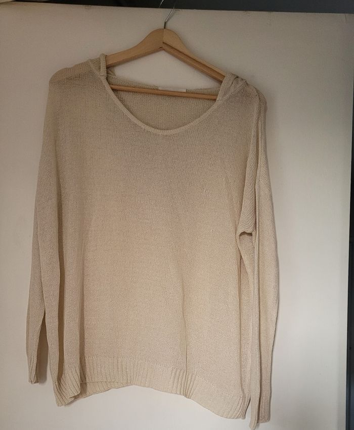 Pull léger femme à capuche taille unique - photo numéro 2