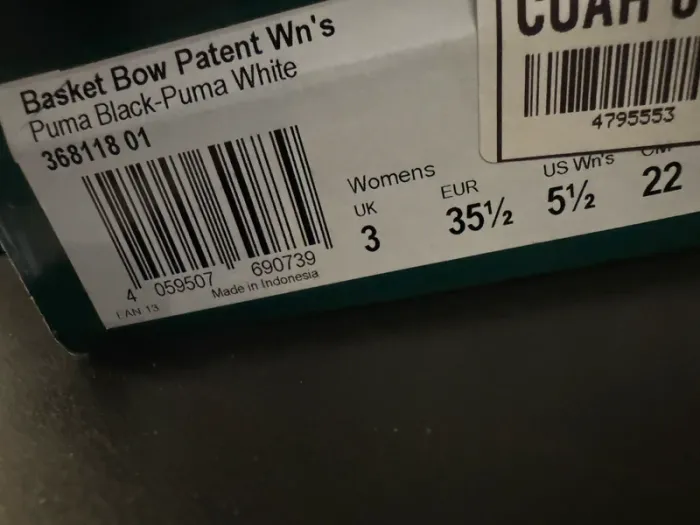 Puma baskets Bow Patent Wn’s noir taille 35,5 neuves - photo numéro 10