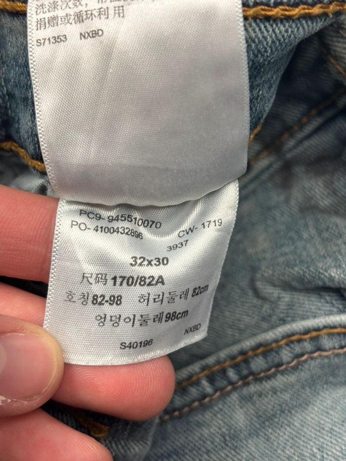 Jean pantalon coupe droite 567 signature levis bleu W32 L30 - photo numéro 10