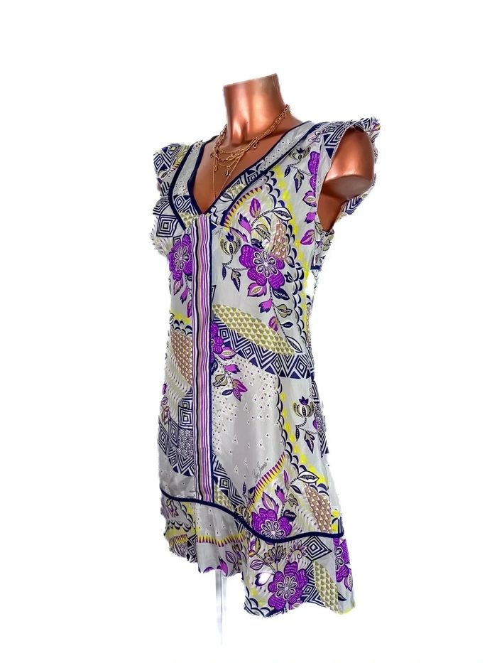 Magnifique robe à motif en soie