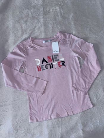 t-shirt manche longue Daniel hechter rose