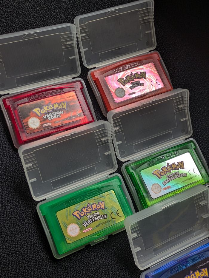 Lot de 5 pokémon game boy advance GBA - FRANÇAIS - CARTMOD - REPRO - photo numéro 2