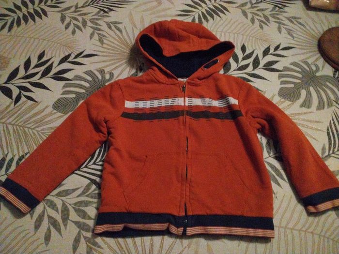 Gilet intérieur sherpa rouge orangé Orchestra 8 ans