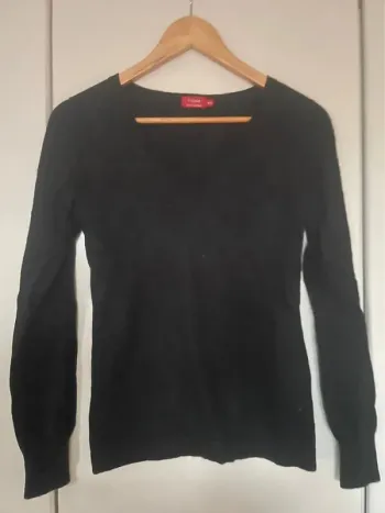 Pull noir cachemire 34/36 tissaia