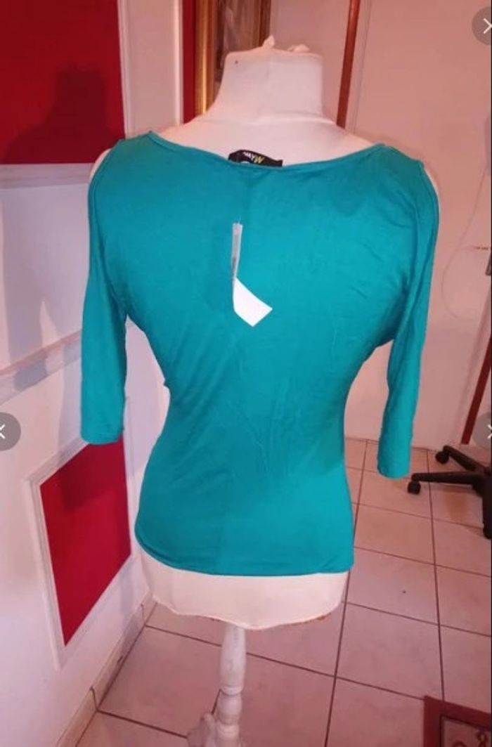 T shirt neuf mim t 36 bleu turquoise - photo numéro 5