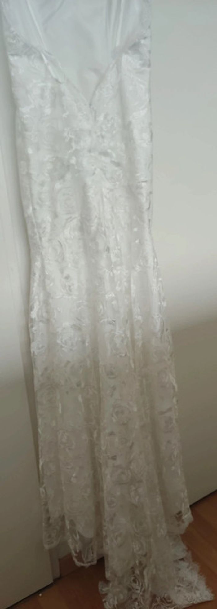 Robe de mariée style sirene dentelle fleurie - photo numéro 4