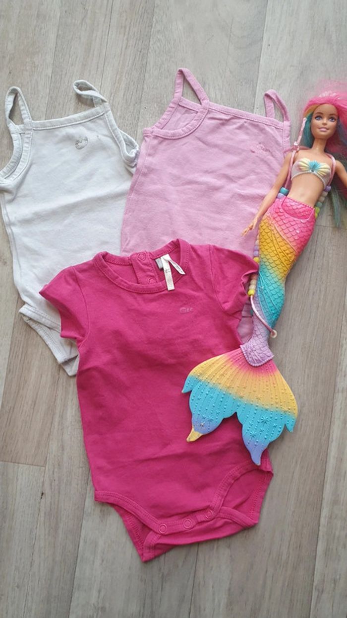 Lot pyjamas léger bodies bretelle manche courte 3 mois envoie rapide - photo numéro 2